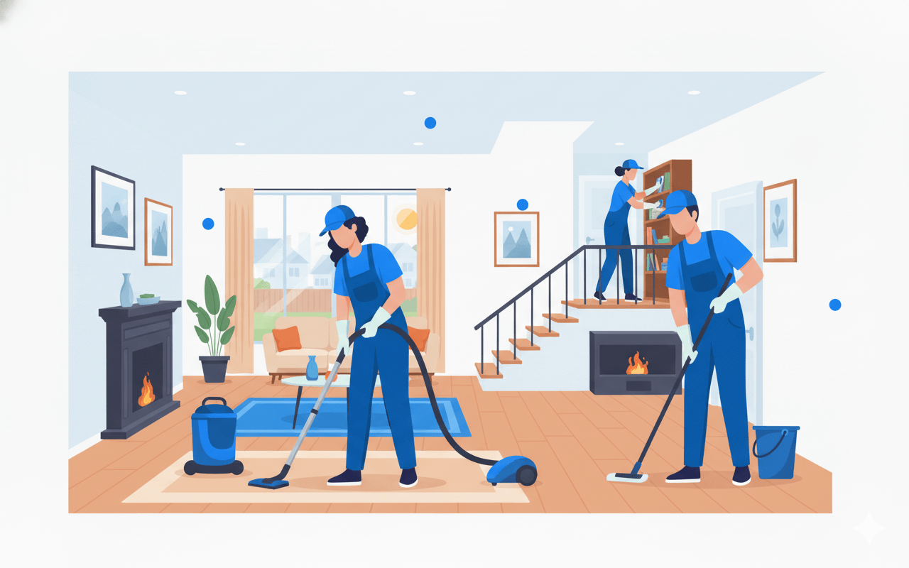 zespół firmy sprzątającej